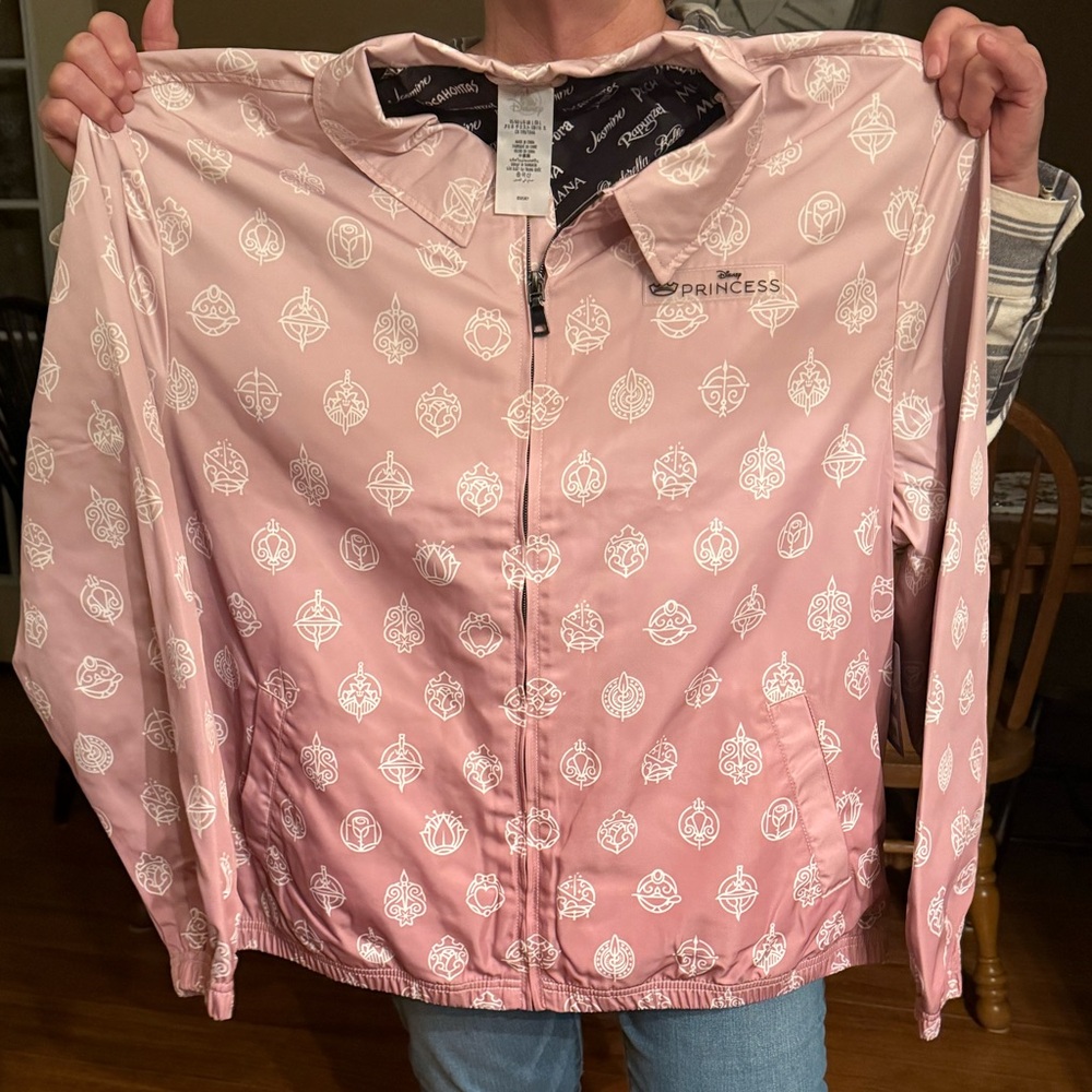 New NWT Disney Disneyland women’s pink ombré princess jacket large L